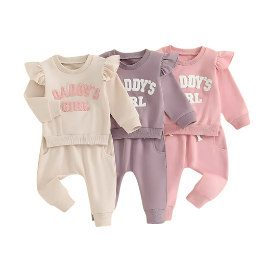 Tvådelat Babyset med volangtröja och byxor