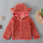 Varm Fleecejacka med Dragkedja & Huva för Baby/Nyfödd (Höst/Vinter)