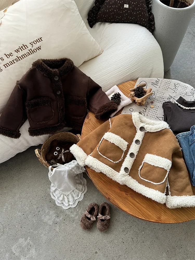 Varm Fleecejacka/Teddyjacka med Dragkedja – Barn & Junior